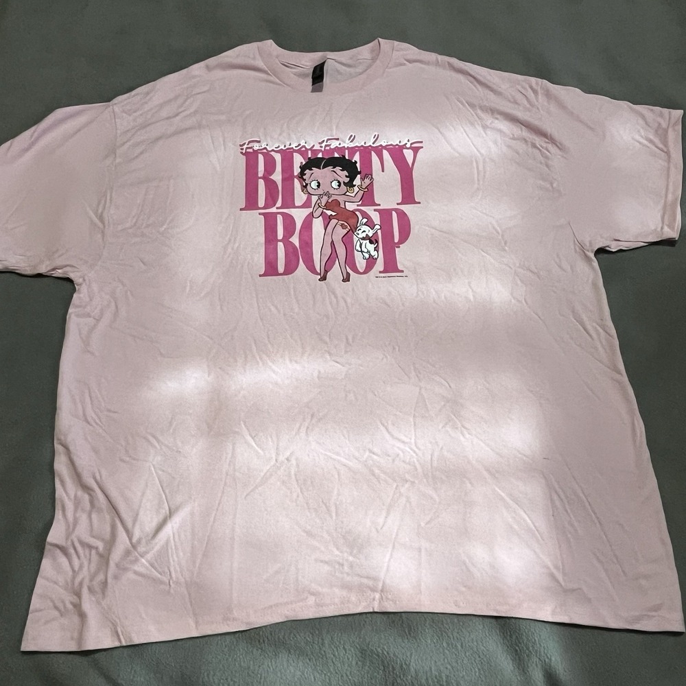 Women's Pink Betty Boop Forever Fabulous Adult 2XL Graphic Print T-Shirt